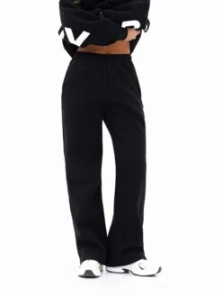 Isabel Wide Leg Sweatpants - Black -BLAKELY CLOTHING SHOP 3304BLACK01D
