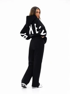 Isabel Wide Leg Sweatpants - Black -BLAKELY CLOTHING SHOP 3304BLACK03D