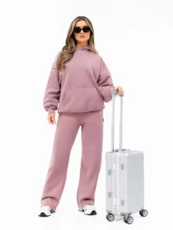 Isabel Wide Leg Sweatpants - Dusty Pink -BLAKELY CLOTHING SHOP 3304DUSTYPINK01D