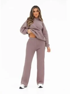 Isabel Wide Leg Sweatpants - Pink Taupe -BLAKELY CLOTHING SHOP 3304PINKTAUPE01D