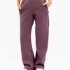Isabel Wide Leg Sweatpants - Light Plum
