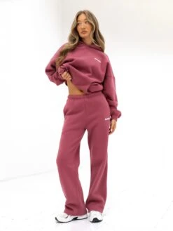 Amelie Wide Leg Sweatpants - Dark Pink 4 Amelie Wide Leg Sweatpants - Dark Pink -BLAKELY CLOTHING SHOP 3470 1DARKPINK02D