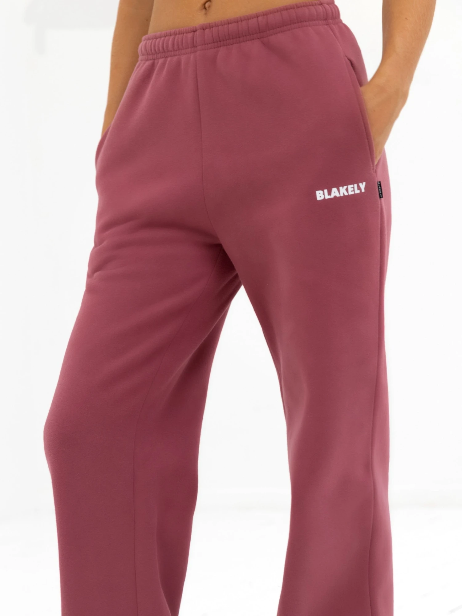 Amelie Wide Leg Sweatpants - Dark Pink Amelie Wide Leg Sweatpants - Dark Pink -BLAKELY CLOTHING SHOP 3470 1DARKPINK03D