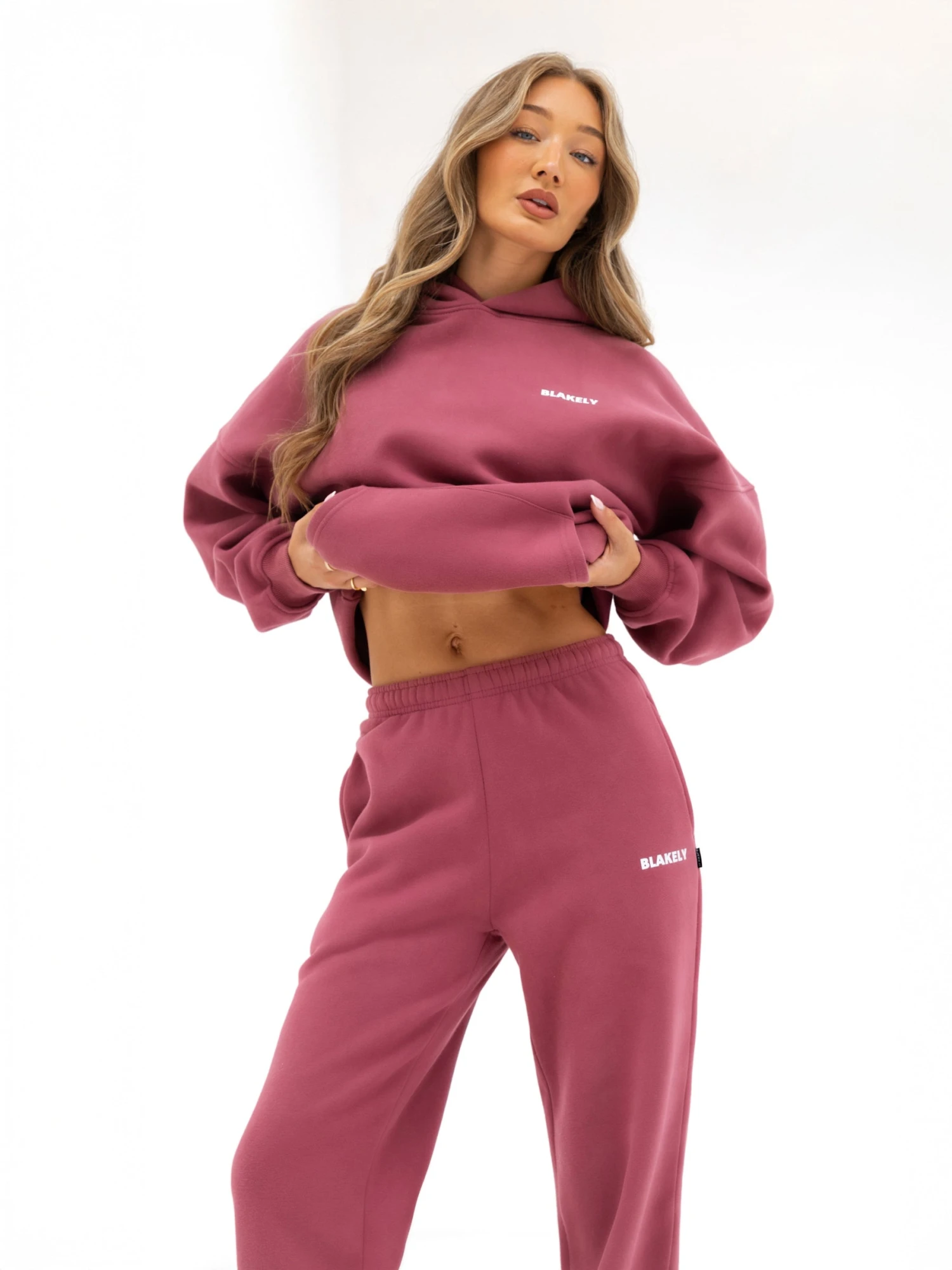 Amelie Wide Leg Sweatpants - Dark Pink Amelie Wide Leg Sweatpants - Dark Pink -BLAKELY CLOTHING SHOP 3470 1DARKPINK05D