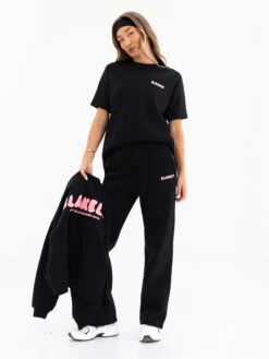 Cloud Print Wide Leg Sweatpants - Black 7 Cloud Print Wide Leg Sweatpants - Black -BLAKELY CLOTHING SHOP 3470BLACK01D