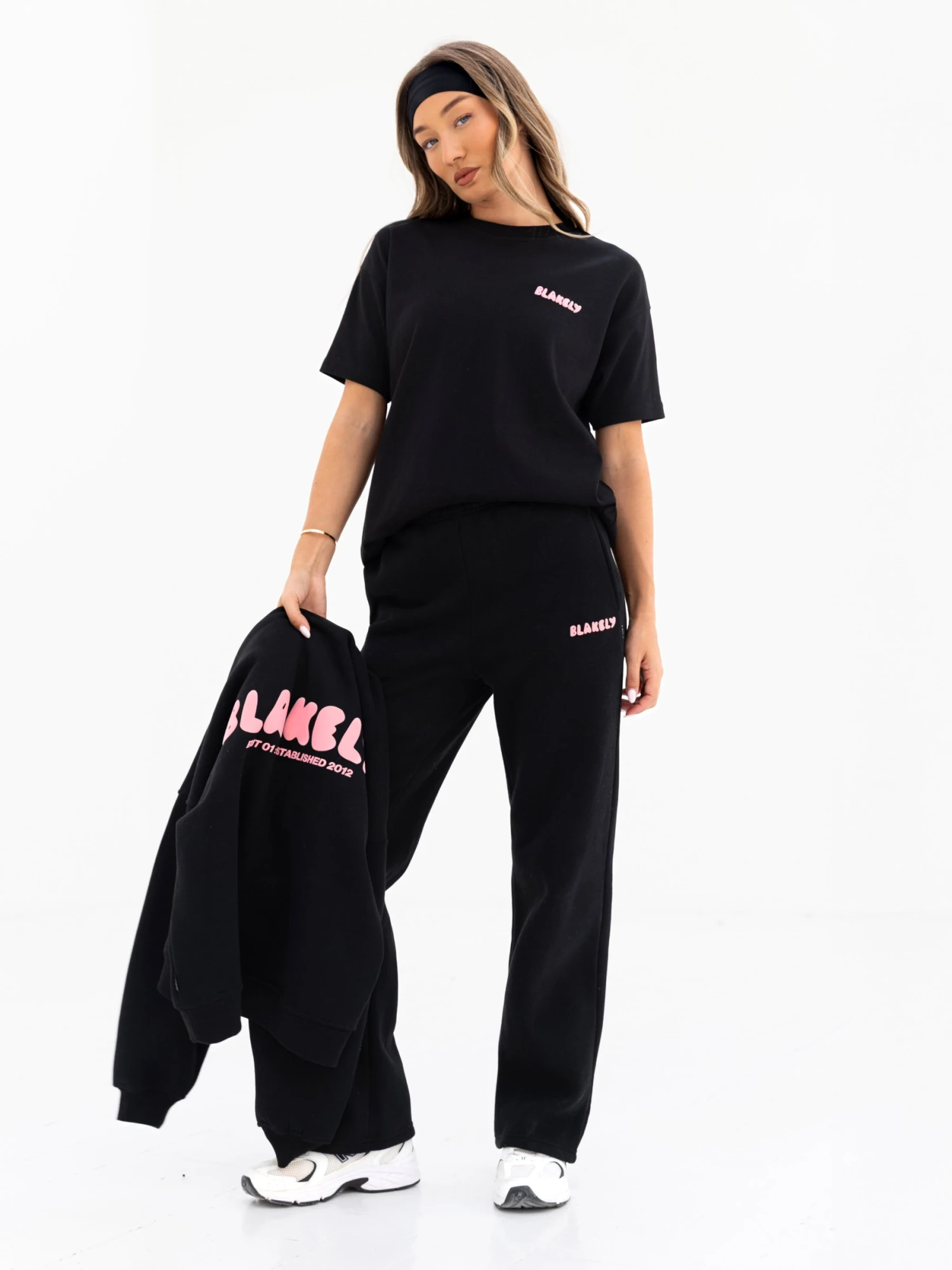 Cloud Print Wide Leg Sweatpants - Black Cloud Print Wide Leg Sweatpants - Black -BLAKELY CLOTHING SHOP 3470BLACK01D