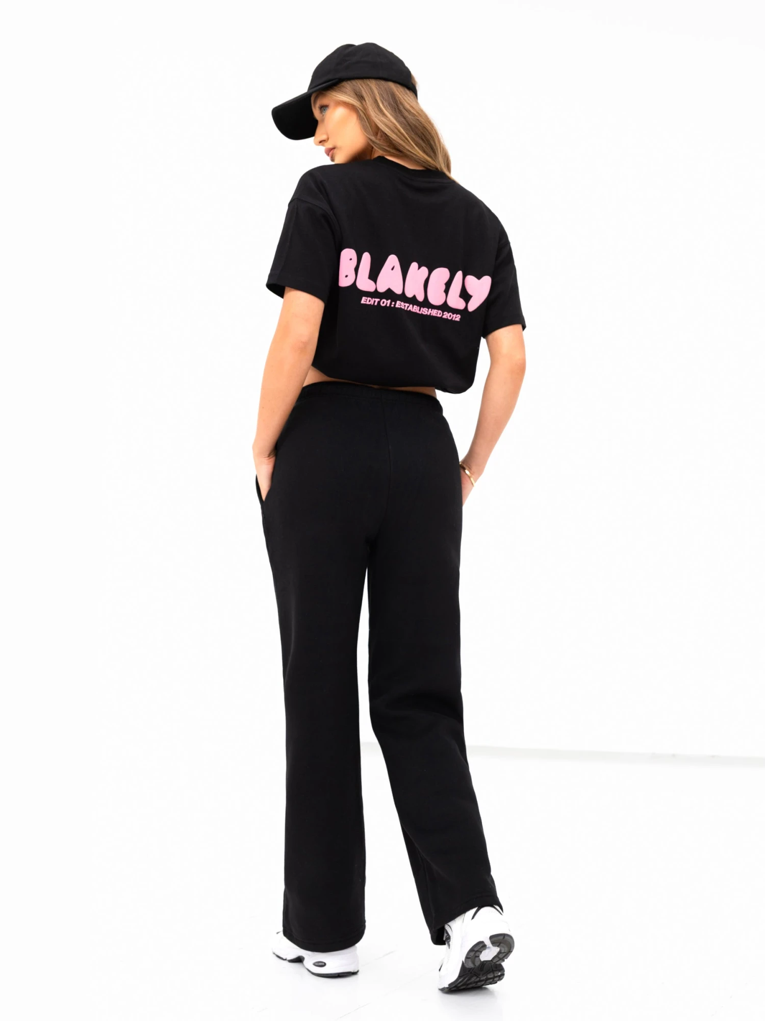 Cloud Print Wide Leg Sweatpants - Black Cloud Print Wide Leg Sweatpants - Black -BLAKELY CLOTHING SHOP 3470BLACK05D