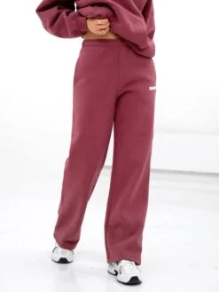 Cloud Print Wide Leg Sweatpants - Dark Pink -BLAKELY CLOTHING SHOP 3470DARKPINK02D