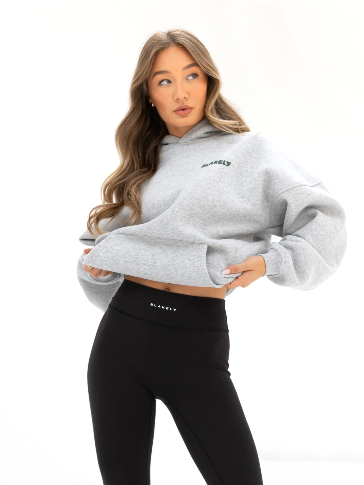 Cloud Print Oversized Hoodie - Marl Grey Cloud Print Oversized Hoodie - Marl Grey -BLAKELY CLOTHING SHOP 3470MARL05D