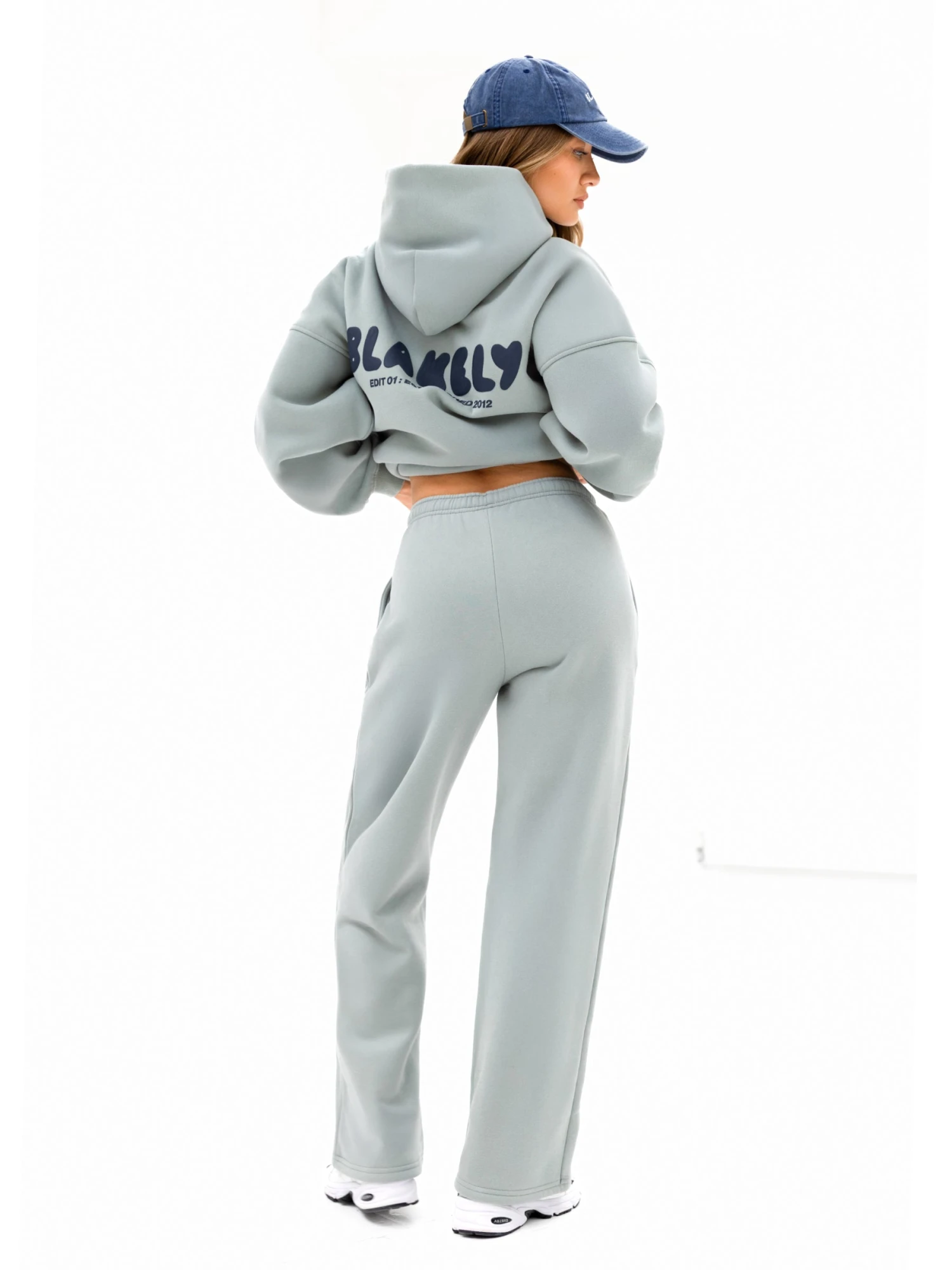 Cloud Print Wide Leg Sweatpants - Mineral Blue Cloud Print Wide Leg Sweatpants - Mineral Blue -BLAKELY CLOTHING SHOP 3470MINERAL02D