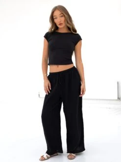 Solea Backless Top - Black -BLAKELY CLOTHING SHOP 3590BLACKD 1