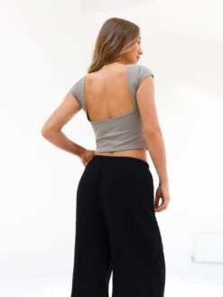 Solea Backless Top - Neutral Grey 5 Solea Backless Top - Neutral Grey -BLAKELY CLOTHING SHOP 3590NEUTRALGREYD 3
