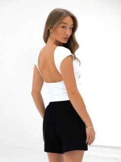 Solea Backless Top - White -BLAKELY CLOTHING SHOP 3590WHITELEADBACKD