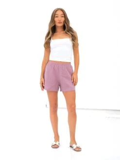 Mila Summer Shorts - Dusty Pink -BLAKELY CLOTHING SHOP 3643PINK04D