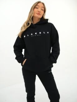Composure Oversized Hoodie - Black -BLAKELY CLOTHING SHOP 411EblackD 4