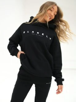 Composure Oversized Hoodie - Black -BLAKELY CLOTHING SHOP 411EblackleadD