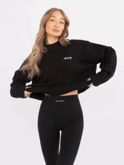 Oversized Knitted Jumper - Black -BLAKELY CLOTHING SHOP 6041Black 04D