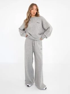 Oversized Knitted Jumper - Marl Grey 6 Oversized Knitted Jumper - Marl Grey -BLAKELY CLOTHING SHOP 6041Grey 04extraD