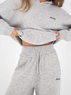 Knitted Wide Leg Sweatpants - Marl Grey 7 Knitted Wide Leg Sweatpants - Marl Grey -BLAKELY CLOTHING SHOP 6066Grey 06D