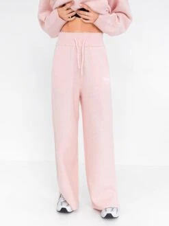Knitted Wide Leg Sweatpants - Marshmallow Pink -BLAKELY CLOTHING SHOP 6066Pink 04D