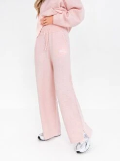 Knitted Wide Leg Sweatpants - Marshmallow Pink -BLAKELY CLOTHING SHOP 6066Pink 06D