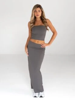 Alessia Bandeau Top - Charcoal -BLAKELY CLOTHING SHOP B118 4CHARCOAL 03D
