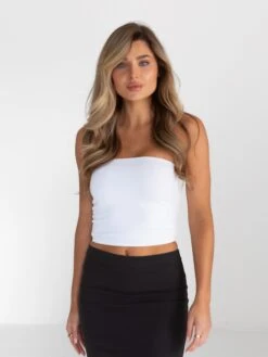 Alessia Bandeau Top - White 4 Alessia Bandeau Top - White -BLAKELY CLOTHING SHOP B118 4WhiteLeadD