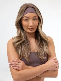 Studio Headband - Mauve Brown 5 Studio Headband - Mauve Brown -BLAKELY CLOTHING SHOP B11GLightBrown 02D