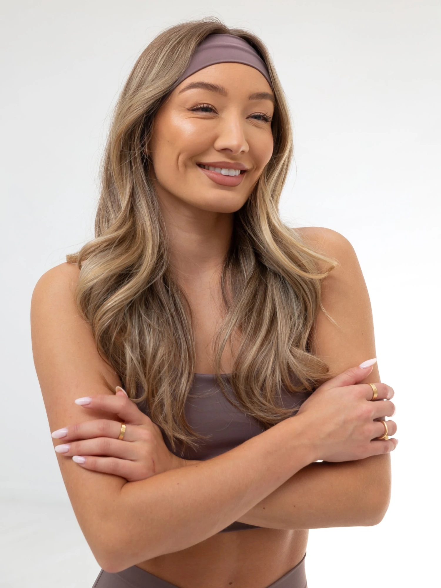 Studio Headband - Mauve Brown Studio Headband - Mauve Brown -BLAKELY CLOTHING SHOP B11GLightBrown 03D