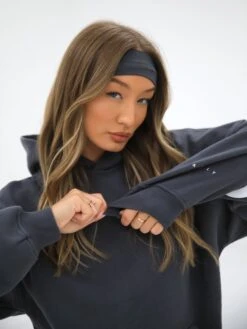 Soft Headband - Charcoal -BLAKELY CLOTHING SHOP B11XGREYD