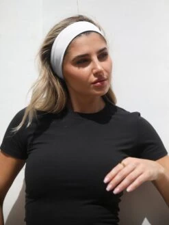 Soft Headband - White -BLAKELY CLOTHING SHOP B11XWhite 01D