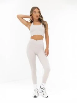 Ultimate Crossover Leggings - Ivory -BLAKELY CLOTHING SHOP B602BONE02D