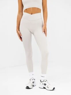 Ultimate Crossover Leggings - Ivory -BLAKELY CLOTHING SHOP B602BONE03D