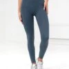 Studio Crossover Leggings - Slate Blue
