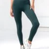Studio Crossover Leggings - Teal Green