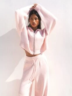 Knitted Wide Leg Sweatpants - Marshmallow Pink -BLAKELY CLOTHING SHOP Brand 15D 4ec125cc 30be 4c56 af0b 089fa1ee83a0