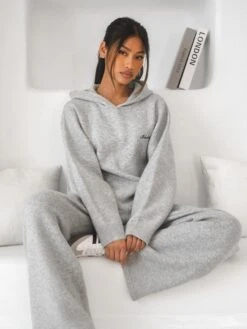 Oversized Knitted Hoodie - Marl Grey 2 Oversized Knitted Hoodie - Marl Grey -BLAKELY CLOTHING SHOP Brand 25D f52c76d5 f6e5 4dde 8e94 04aa71e2d5b3