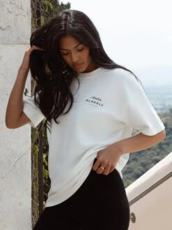 Italia Oversized T-Shirt - Flat White -BLAKELY CLOTHING SHOP Brand 26D