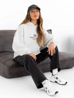 Madison Oversized Hoodie - Marl White -BLAKELY CLOTHING SHOP CBBRANDWOMENSD 10