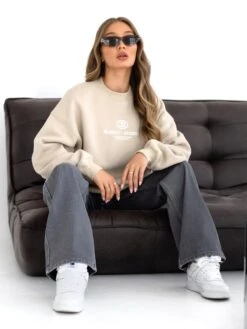 Madison Oversized Jumper - Dune 6 Madison Oversized Jumper - Dune -BLAKELY CLOTHING SHOP CBBRANDWOMENSD 6