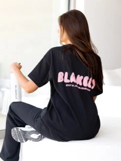 Cloud Print Oversized T-Shirt - Black -BLAKELY CLOTHING SHOP CLOUDBRANDD 10