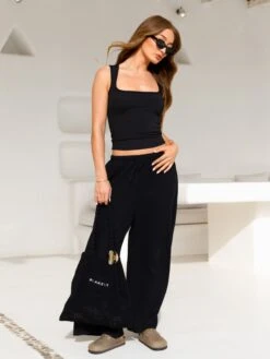 Crochet Tote Bag - Black 5 Crochet Tote Bag - Black -BLAKELY CLOTHING SHOP CROCHETBAGBLACKD 2