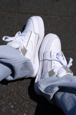 Pacer 610 Trainers - White & Brown -BLAKELY CLOTHING SHOP DSC08464