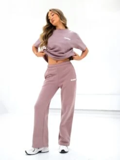 Cloud Print Wide Leg Sweatpants - Dusty Pink -BLAKELY CLOTHING SHOP DUSTYPINKD 3