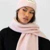 Label Knit Beanie - Marshmallow Pink -BLAKELY CLOTHING SHOP H132PINK 01LEADD
