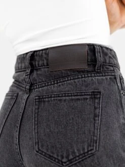 Blakely High Rise Denim Shorts - Washed Black -BLAKELY CLOTHING SHOP J8003BLACK05D