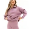 Active Studios 1/4 Zip Jumper - Dusty Pink