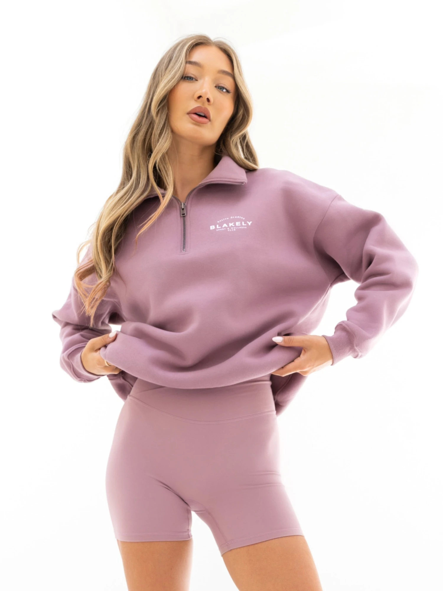 Active Studios 1/4 Zip Jumper - Dusty Pink Active Studios 1/4 Zip Jumper - Dusty Pink -BLAKELY CLOTHING SHOP LEAD218ADUSTYPINK06D