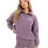 Active Studios 1/4 Zip Jumper - Grape -BLAKELY CLOTHING SHOP LEAD218APLUM05D