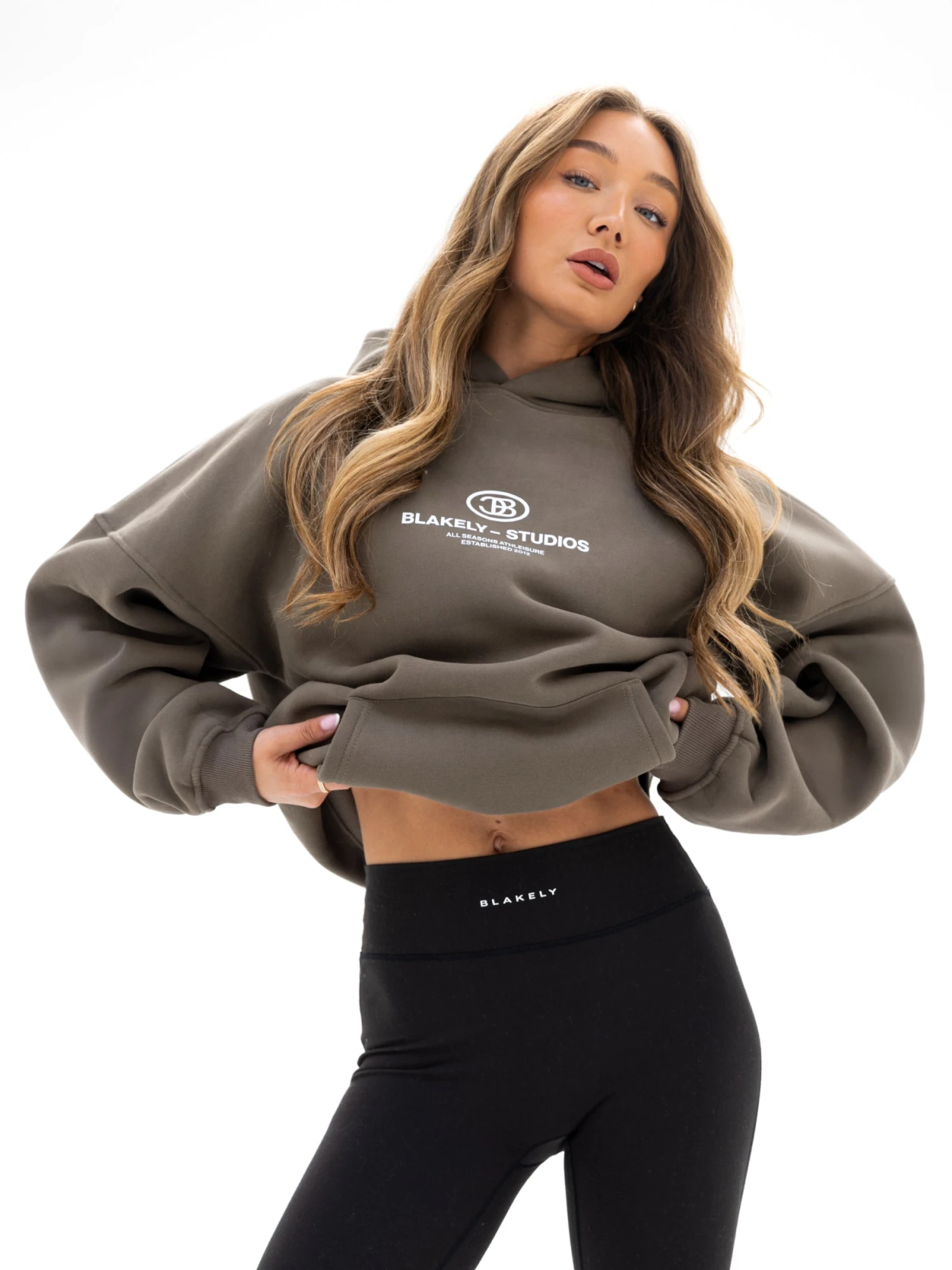 Madison Oversized Hoodie - Khaki Brown Madison Oversized Hoodie - Khaki Brown -BLAKELY CLOTHING SHOP LEAD2682SAFARIGREEN06D